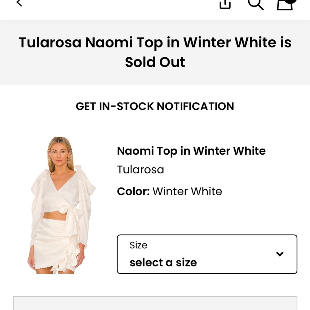 Tularosa Naomi Dress in Winter White